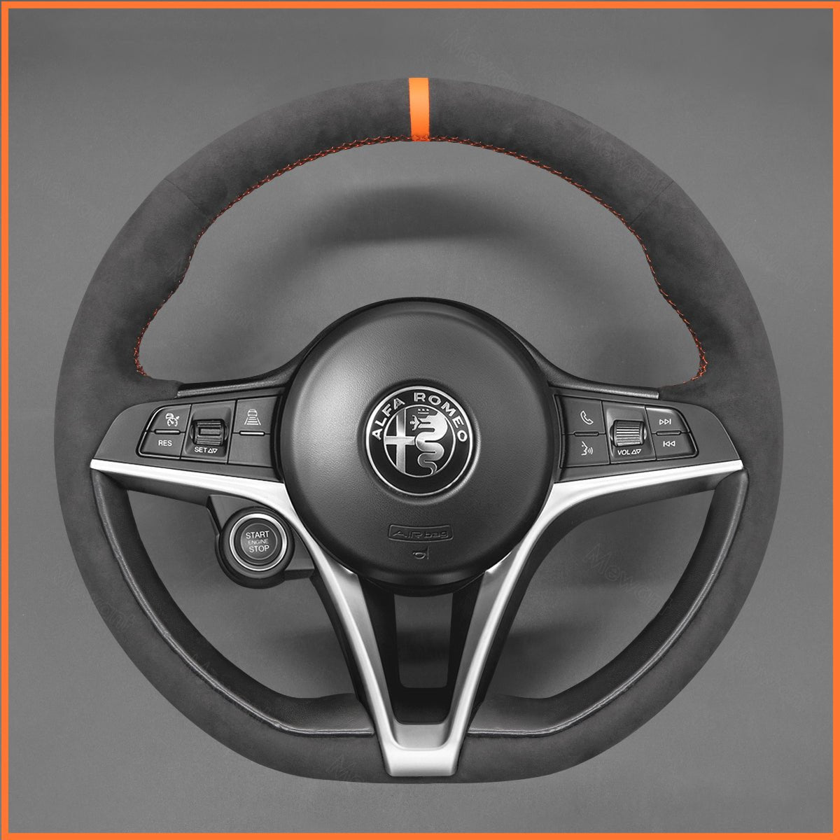 MEWANT Lenkradbezug für Alfa Romeo Giulia 2016 - 2020 / Stelvio 2017 - 2020 - Mewant.de