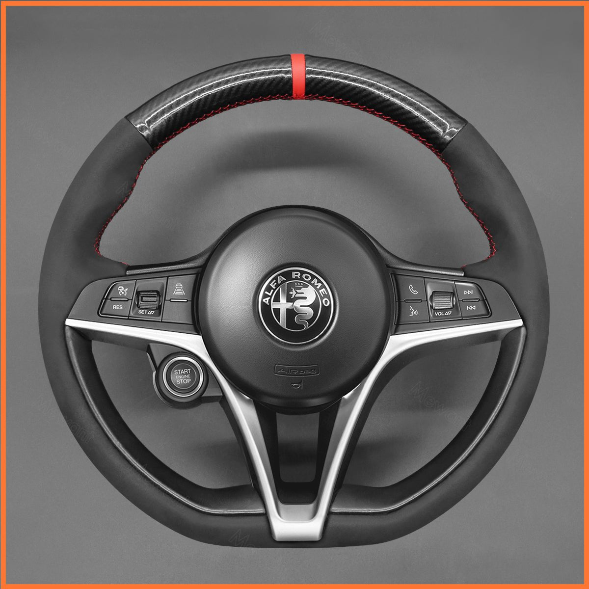 MEWANT Lenkradbezug für Alfa Romeo Giulia 2016 - 2020 / Stelvio 2017 - 2020 - Mewant.de