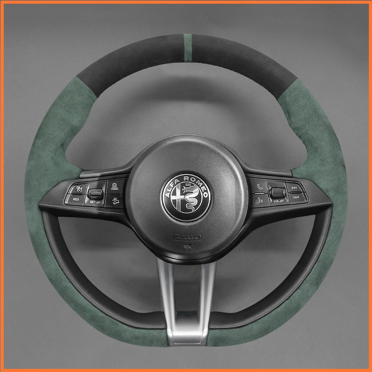 MEWANT Lenkradbezug für Alfa Romeo Giulia (Quadrifoglio) 2016 - 2020 / Stelvio (Quadrifoglio) 2017 - 2020 - Mewant.de