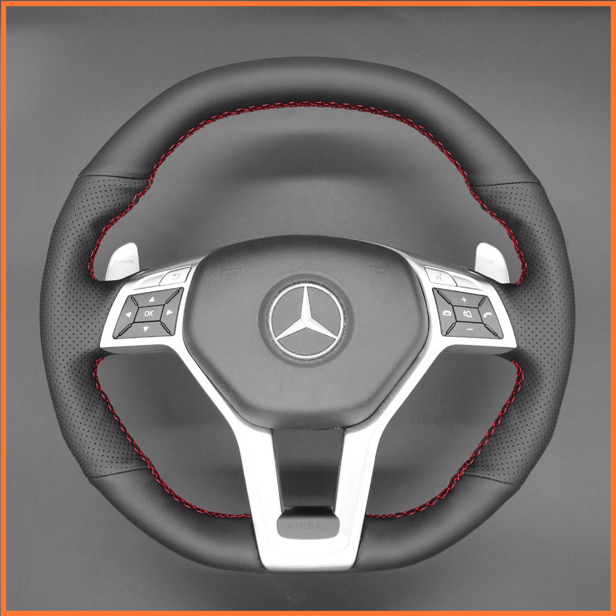 MEWANT Lenkradbezug für AMG C63 W204 / AMG CLA 45 C117 / CLS 63 AMG C218 / CLS 63 AMG S-Mode C218 2012-2014 - Mewant.de