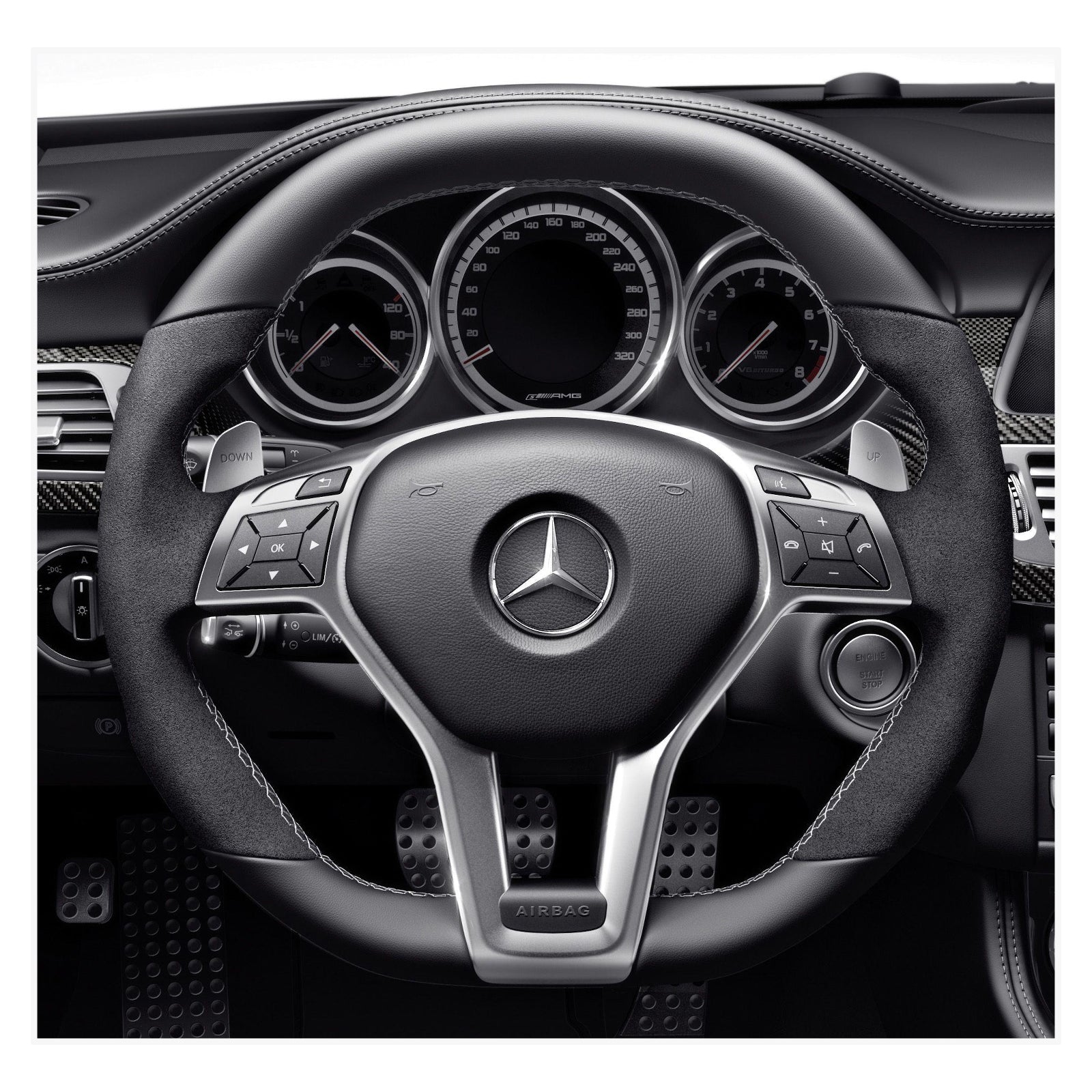 MEWANT Lenkradbezug für AMG C63 W204 / AMG CLA 45 C117 / CLS 63 AMG C218 / CLS 63 AMG S - Mode C218 2012 - 2014 - Mewant.de