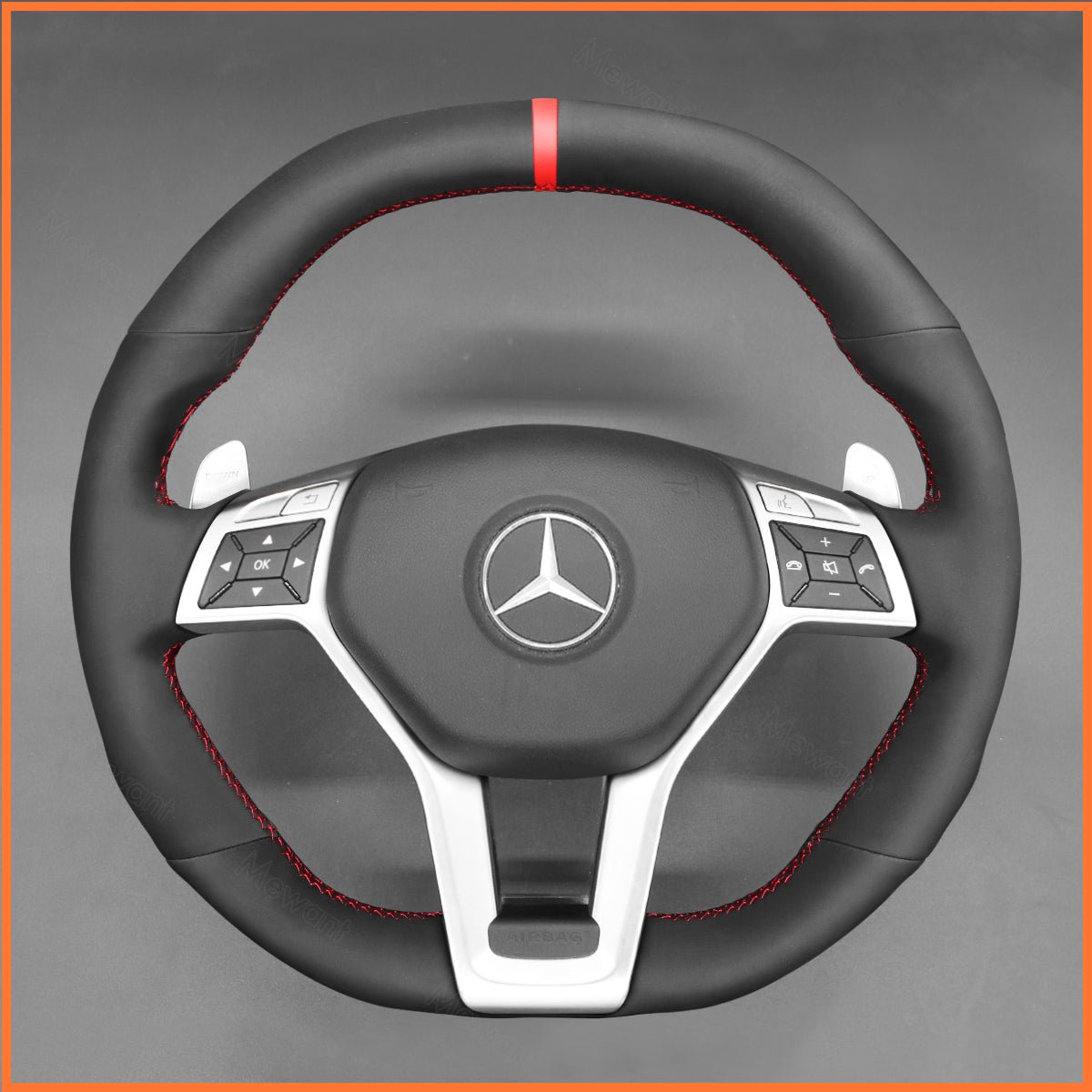 MEWANT Lenkradbezug für AMG C63 W204 / AMG CLA 45 C117 / CLS 63 AMG C218 / CLS 63 AMG S-Mode C218 2012-2014 - Mewant.de