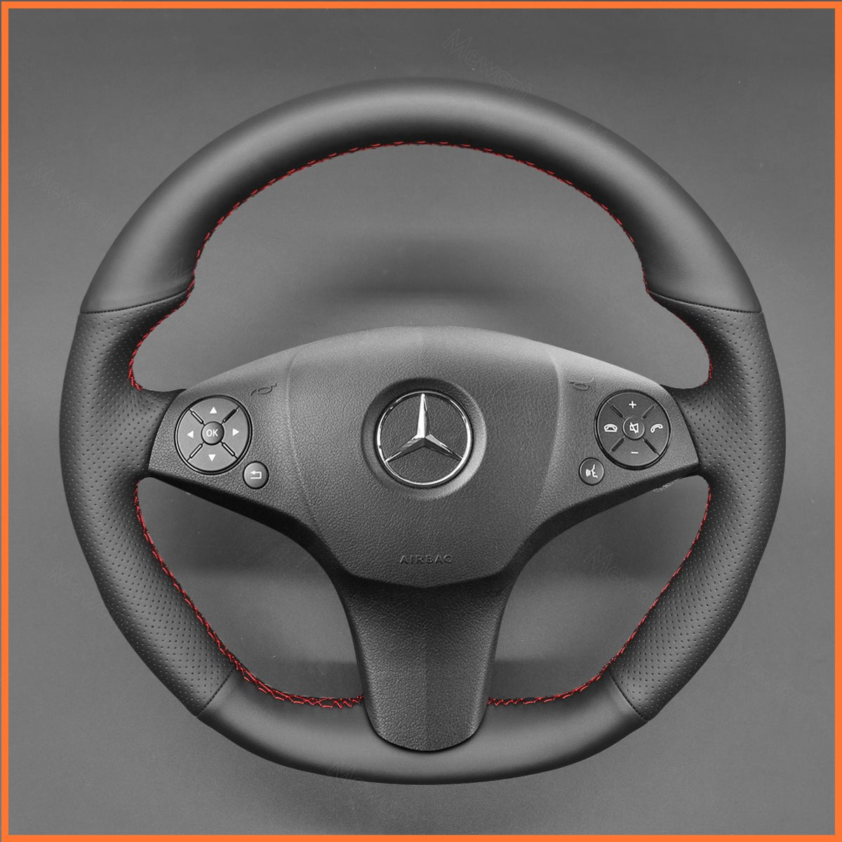 MEWANT Lenkradbezug für AMG C63 W204 / CLS-Class C219 / CLS 63 AMG C219 / E 63 AMG W212 / SLS AMG C197 R197 - Mewant.de