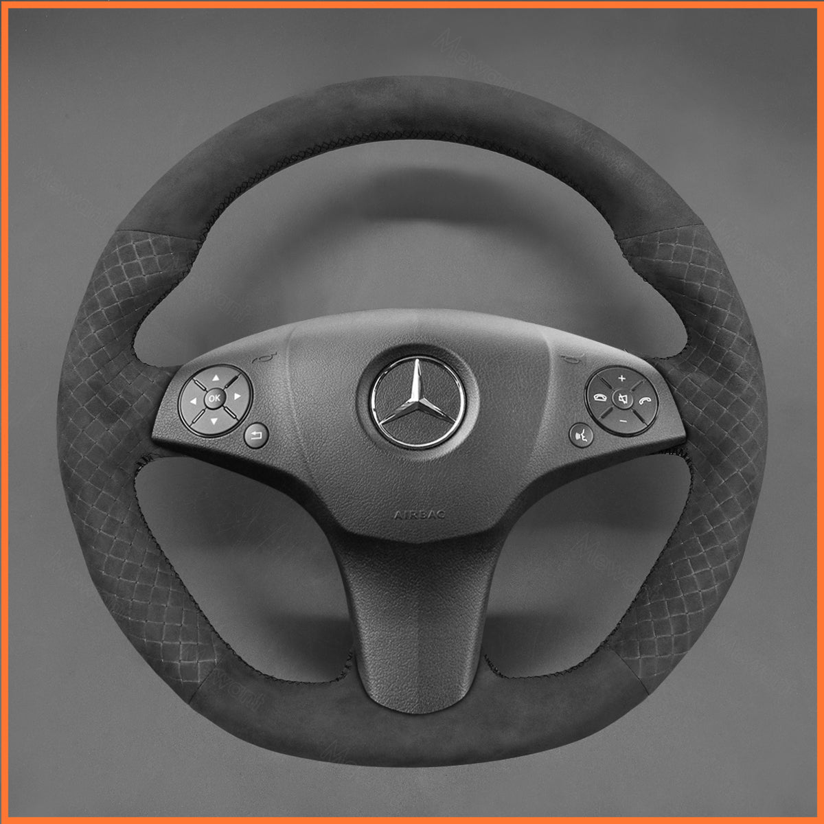 MEWANT Lenkradbezug für AMG C63 W204 / CLS - Class C219 / CLS 63 AMG C219 / E 63 AMG W212 / SLS AMG C197 R197 - Mewant.de