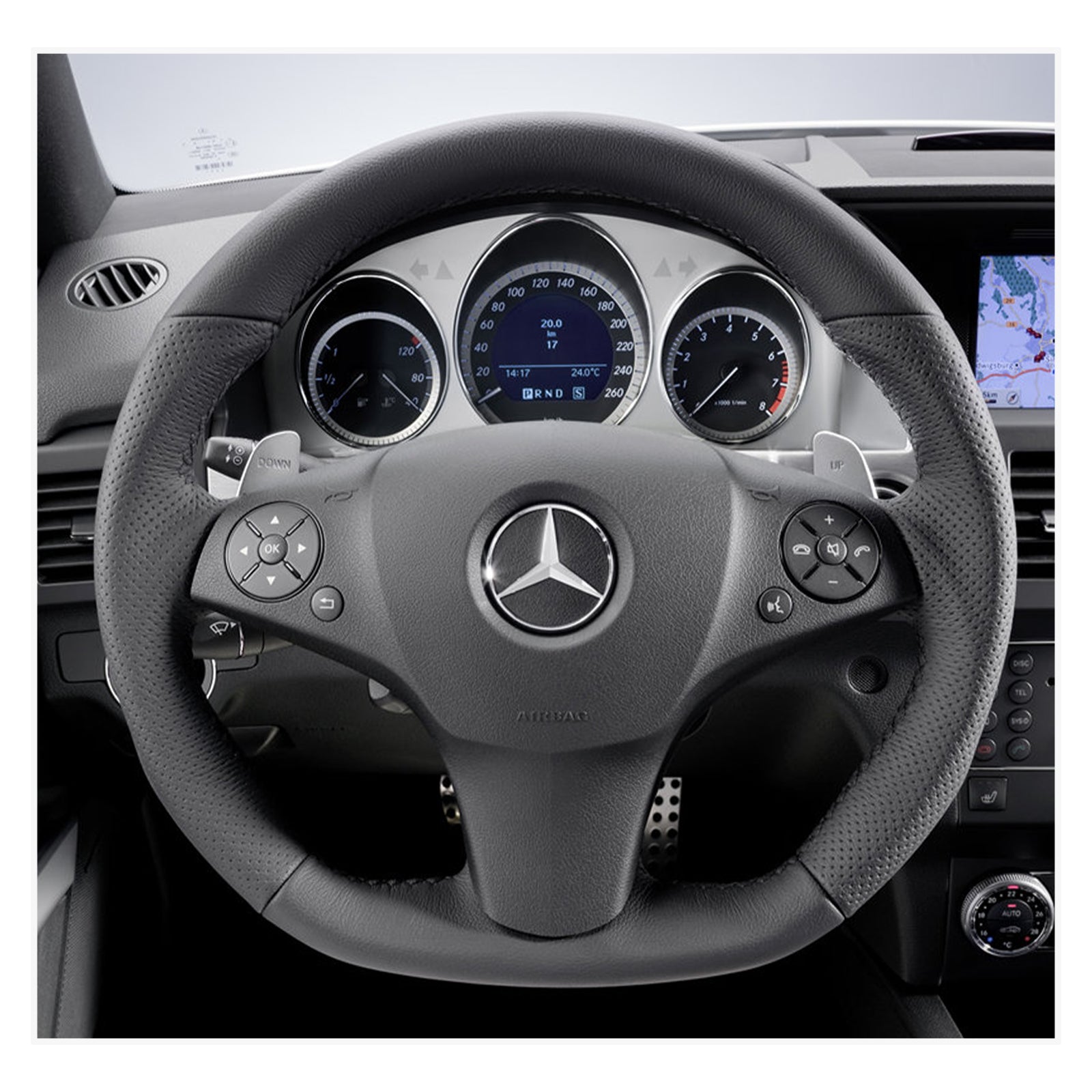 MEWANT Lenkradbezug für AMG C63 W204 / CLS - Class C219 / CLS 63 AMG C219 / E 63 AMG W212 / SLS AMG C197 R197 - Mewant.de