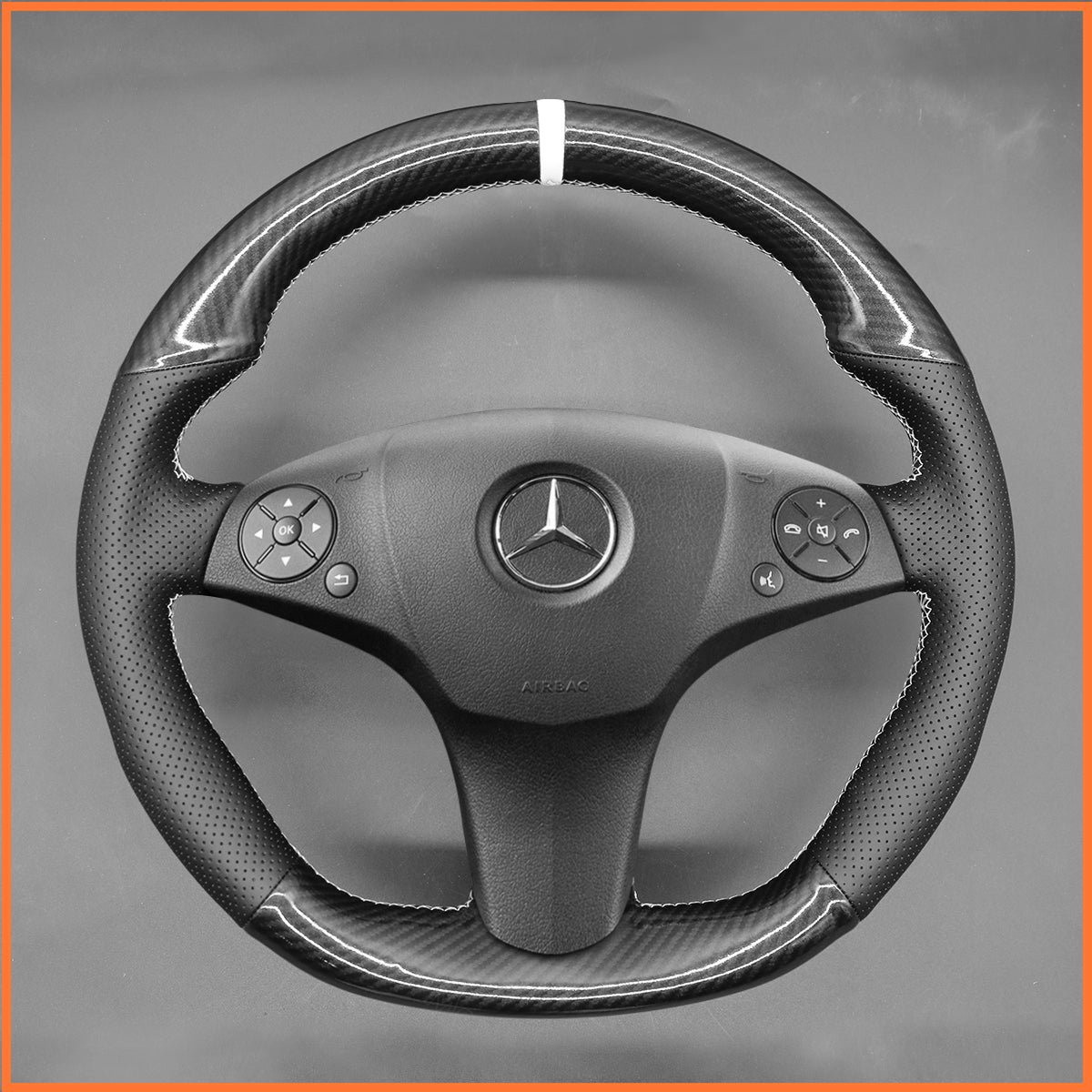 MEWANT Lenkradbezug für AMG C63 W204 / CLS - Class C219 / CLS 63 AMG C219 / E 63 AMG W212 / SLS AMG C197 R197 - Mewant.de