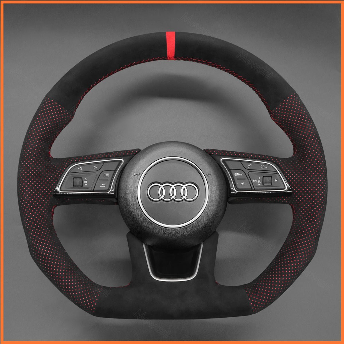 MEWANT Lenkradbezug für Audi A1 (8X) / A3 (8V/8Y) / A4 Avant Allroad (B9/8W) / A5 / S3 S4 S5 / RS 4 (B9/8W) 2016 - 2022 - Mewant.de