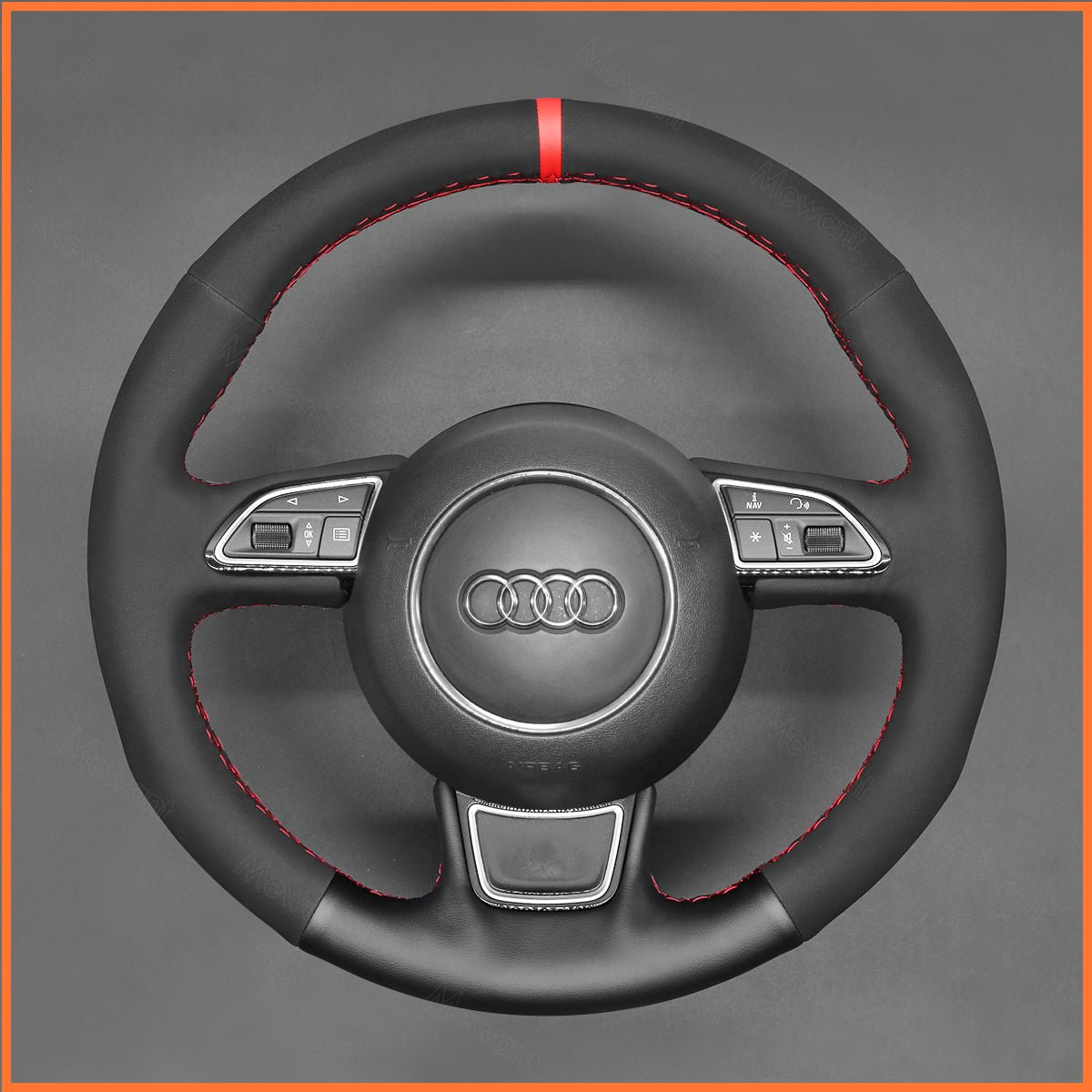 MEWANT Lenkradbezug für Audi A3 A4 A5 A6 A7 2015 - 2016 / Allroad 2013 - 2018 / S6 S7 S8 2013 - 2018 - Mewant.de