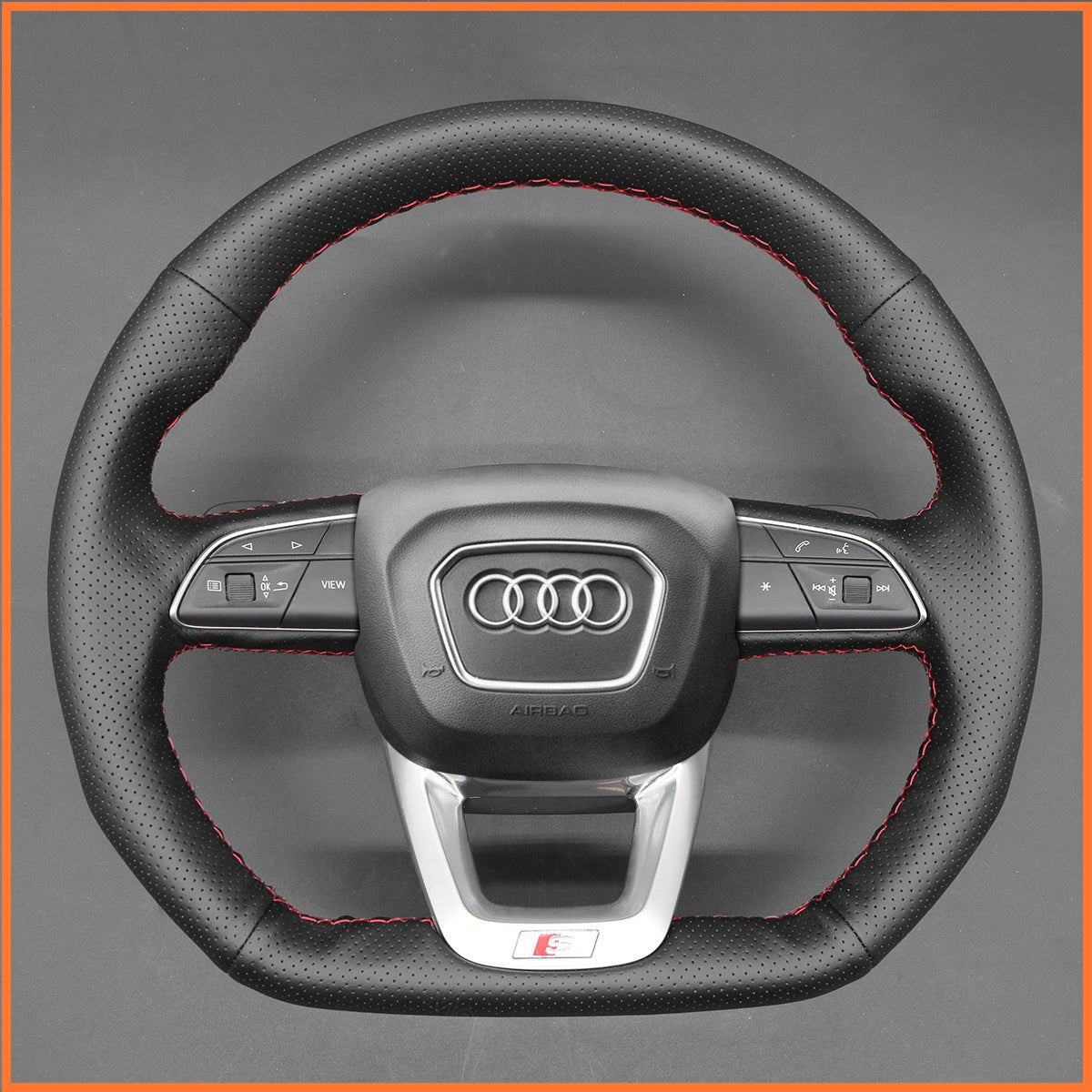 MEWANT Lenkradbezug für Audi Q3 (F3) 2018 - 2022 / SQ5 (FY) / SQ7 4M 2016 - 2022 / SQ8 RS Q8 2019 - 2022 - Mewant.de