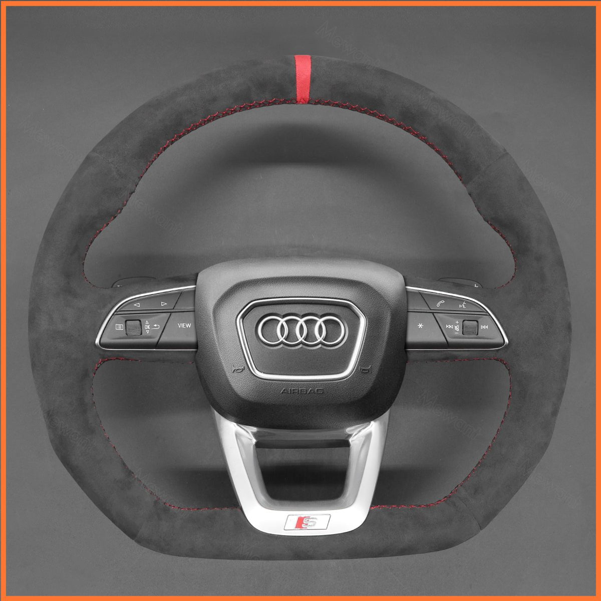 MEWANT Lenkradbezug für Audi Q3 (F3) 2018 - 2022 / SQ5 (FY) / SQ7 4M 2016 - 2022 / SQ8 RS Q8 2019 - 2022 - Mewant.de