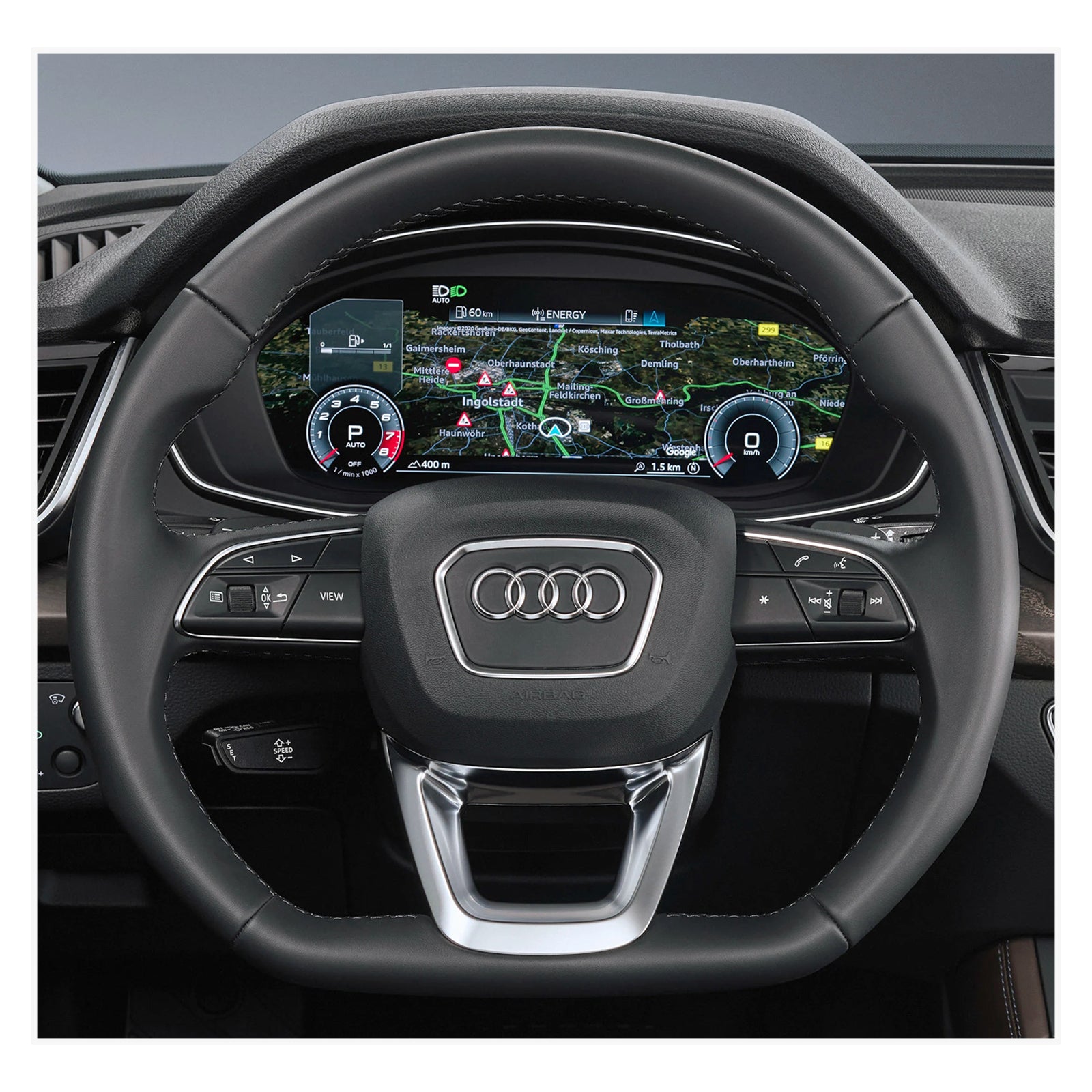 MEWANT Lenkradbezug für Audi Q3 (F3) 2018 - 2022 / SQ5 (FY) / SQ7 4M 2016 - 2022 / SQ8 RS Q8 2019 - 2022 - Mewant.de