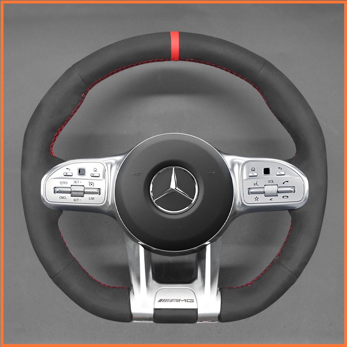 MEWANT Lenkradbezug für Benz AMG A35 A45 C43 C63 C43 CLA35 CLA45 CLS53 E53 E63 GLA45 GLE53 - Mewant.de