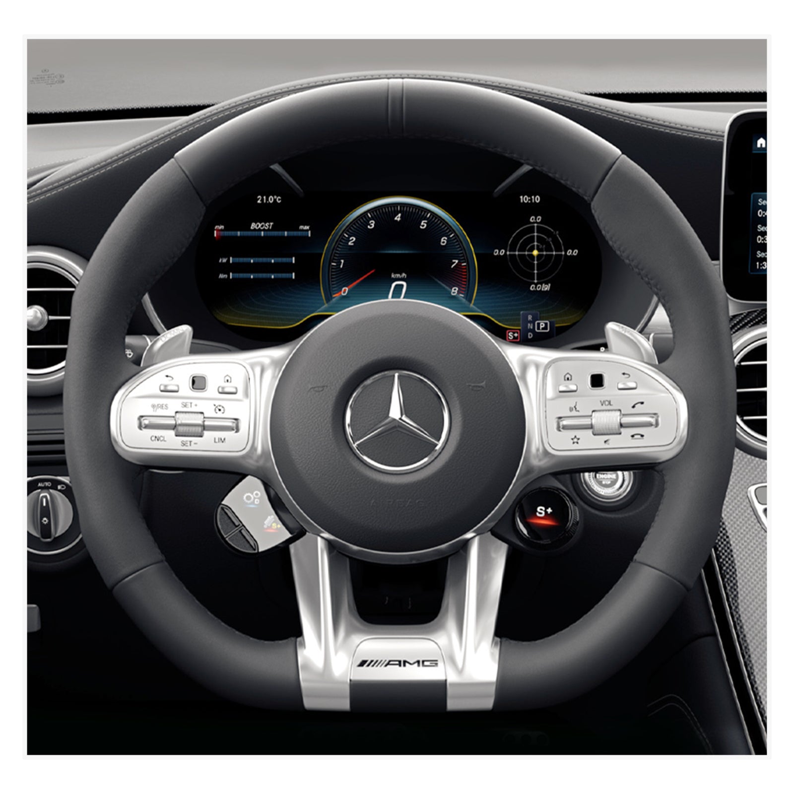 MEWANT Lenkradbezug für Mercedes - Benz AMG A35 (W177/V177) / A45 (W177/V177) / C63 (W205) / CLS53 (C257) 2018 - 2021 / AMG E53 (W213 - Mewant.de