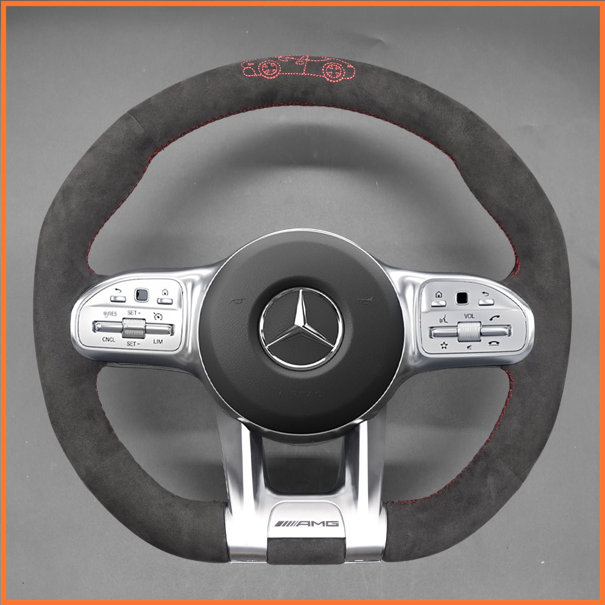 MEWANT Lenkradbezug für Mercedes - Benz AMG A35 (W177/V177) / A45 (W177/V177) / C63 (W205) / CLS53 (C257) 2018 - 2021 / AMG E53 (W213 - Mewant.de