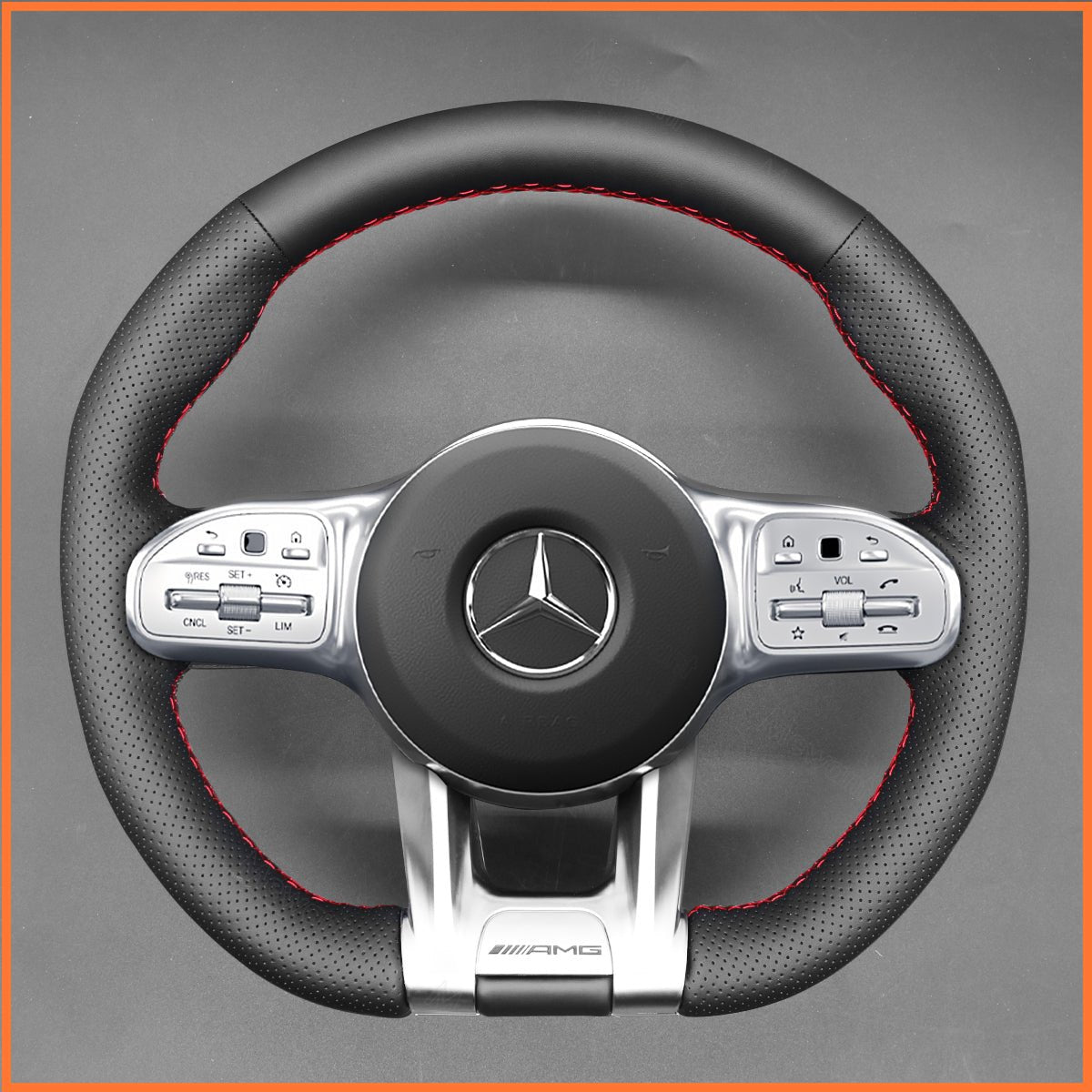 MEWANT Lenkradbezug für Mercedes - Benz AMG A35 (W177/V177) / A45 (W177/V177) / C63 (W205) / CLS53 (C257) 2018 - 2021 / AMG E53 (W213 - Mewant.de