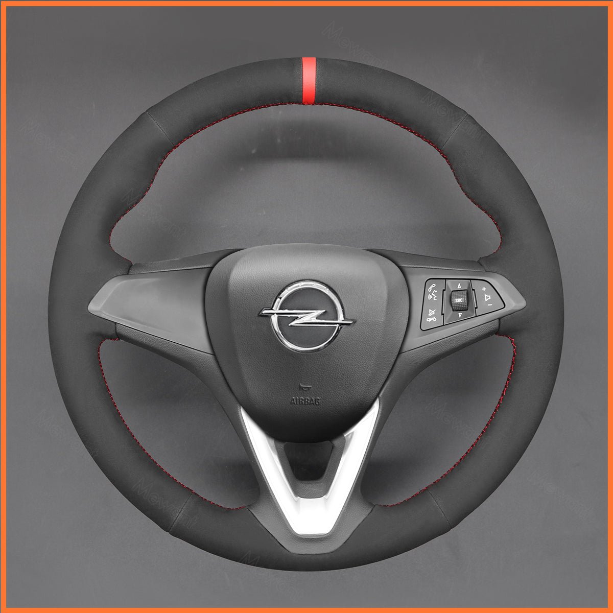 MEWANT Lenkradbezug für Opel Astra (K) / Corsa (E) / Crossland X/Grandland X/Insignia (CT) B/Karl/Zafira (C) Lenkradbezug per Hand Nähen - Mewant.de