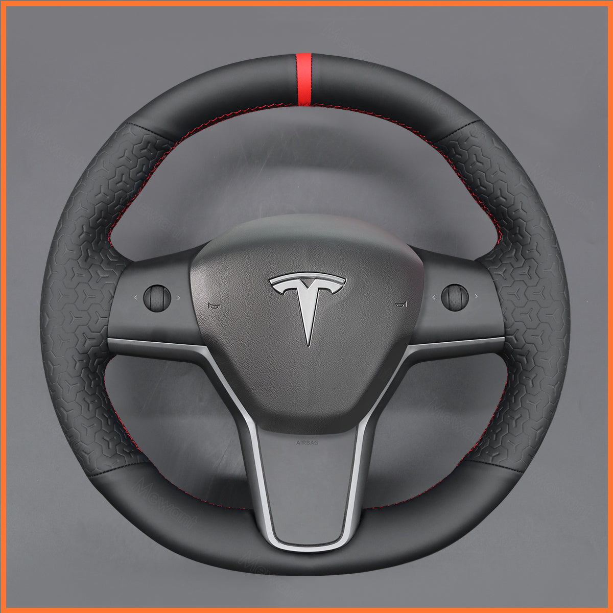 MEWANT Steering Wheel Cover for Tesla Model 3 2019-2023 / Model Y 2021-2023