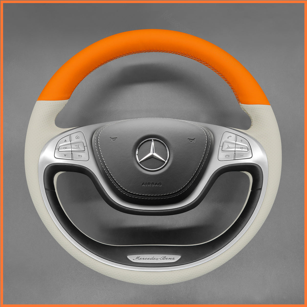 MEWANT steering wheel cover for Benz S-Class W222 2014-2017