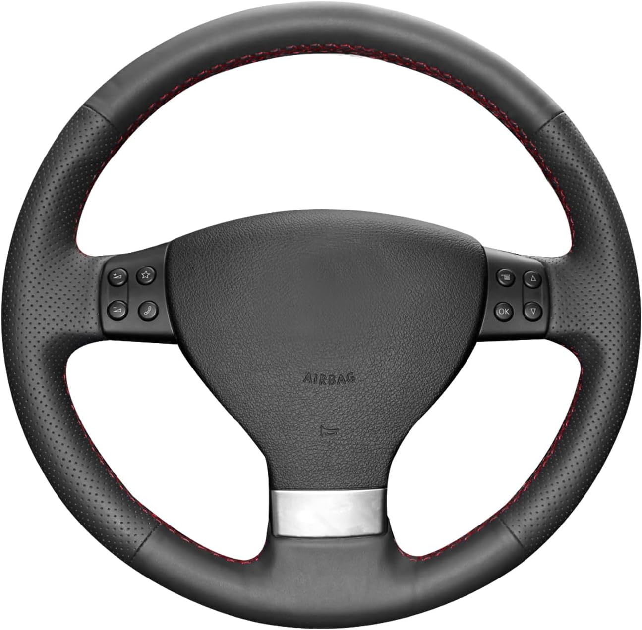 MEWANT Steering Wheel Cover for Golf Polo Jetta Passat Tiguan Touran Caddy 2003-2009