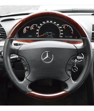 MEWANT Steering Wheel Cover for Benz CL-Class C215 2000-2006 / S-Class W220 2000-2006