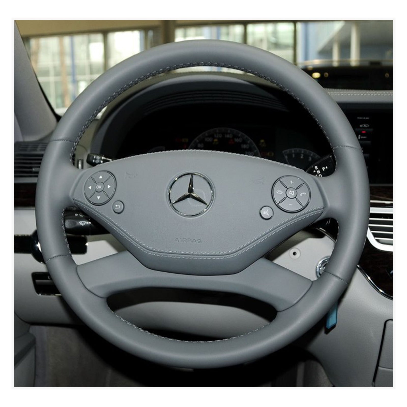MEWANT steering wheel cover for CL-Class C216 2011-2014 / S-Class W221 2010-2013
