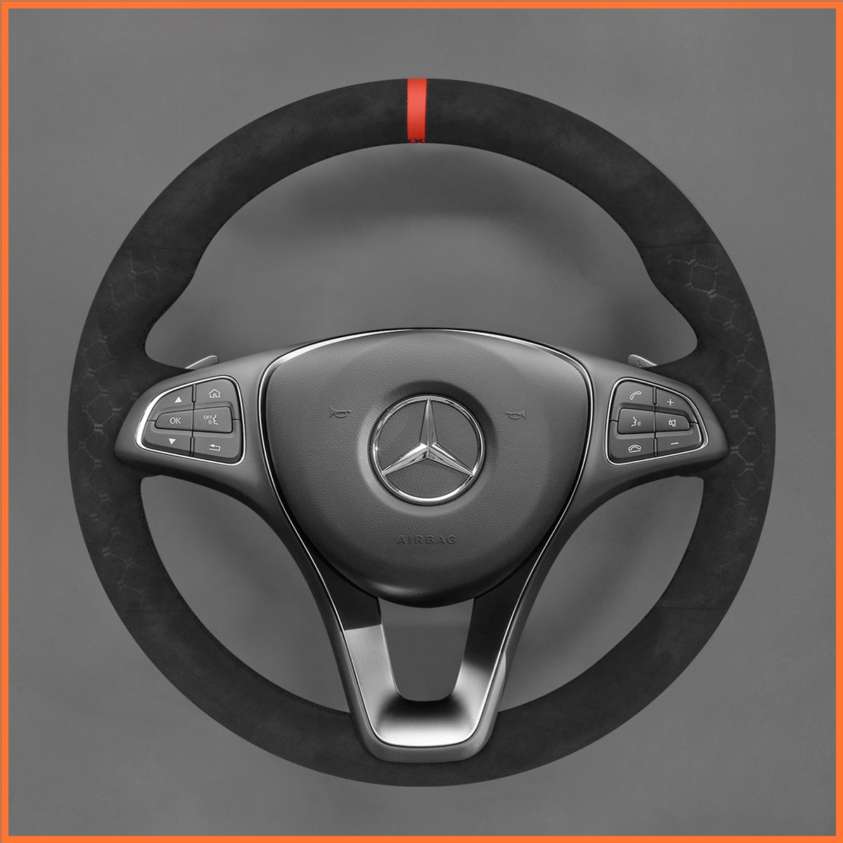 MEWANT Steering Wheel Cover for Benz W176 W213 W246 W205 C117 C218 EQV W447 W166 X156 X253 C253 W166 C292 W470