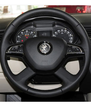 MEWANT Steering Wheel Cover for Skoda Citigo 2013 / Fabia / Superb / Roomster / Rapid 2012-2013 / Octavia 2013-2015
