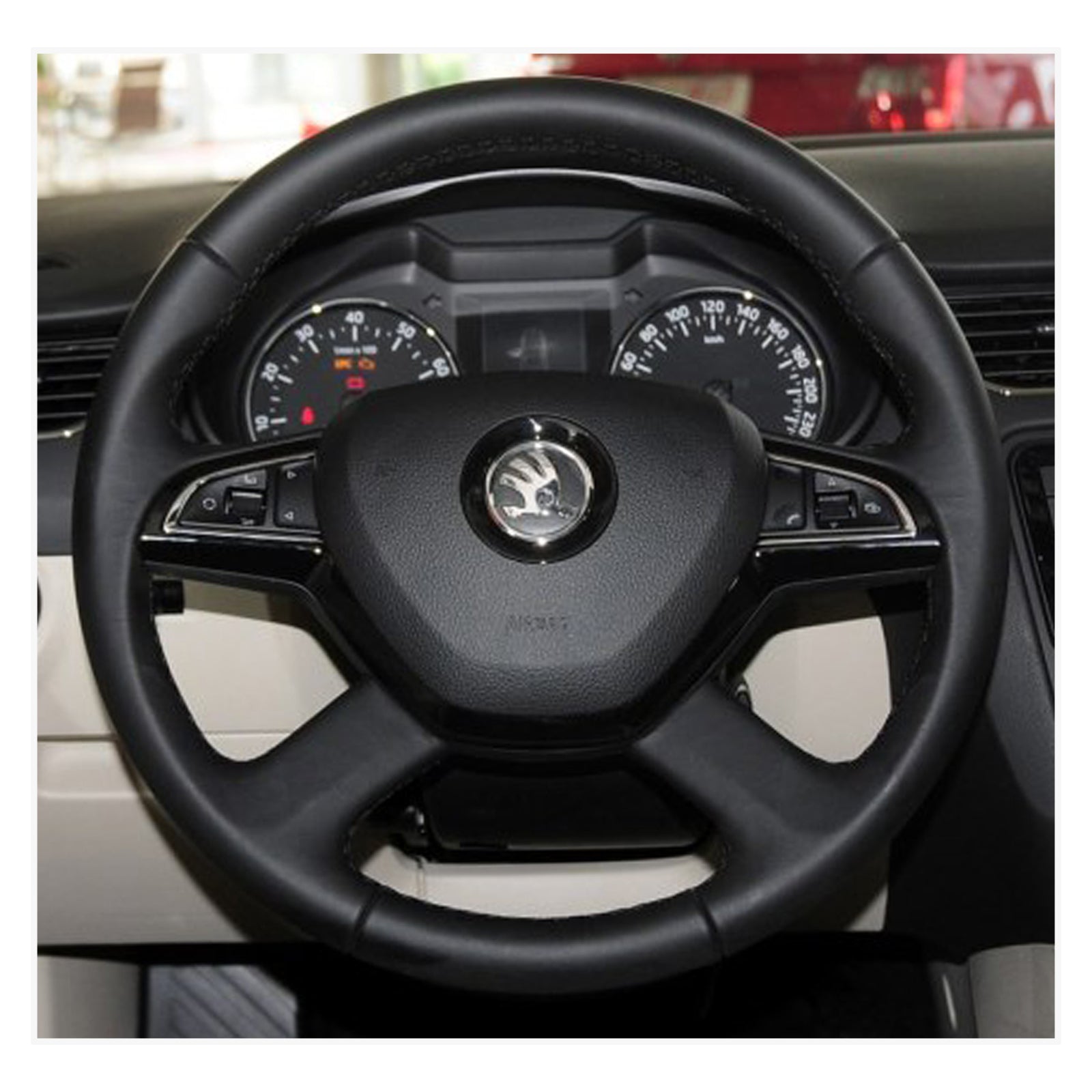 MEWANT Steering Wheel Cover for Skoda Citigo 2013 / Fabia / Superb / Roomster / Rapid 2012-2013 / Octavia 2013-2015