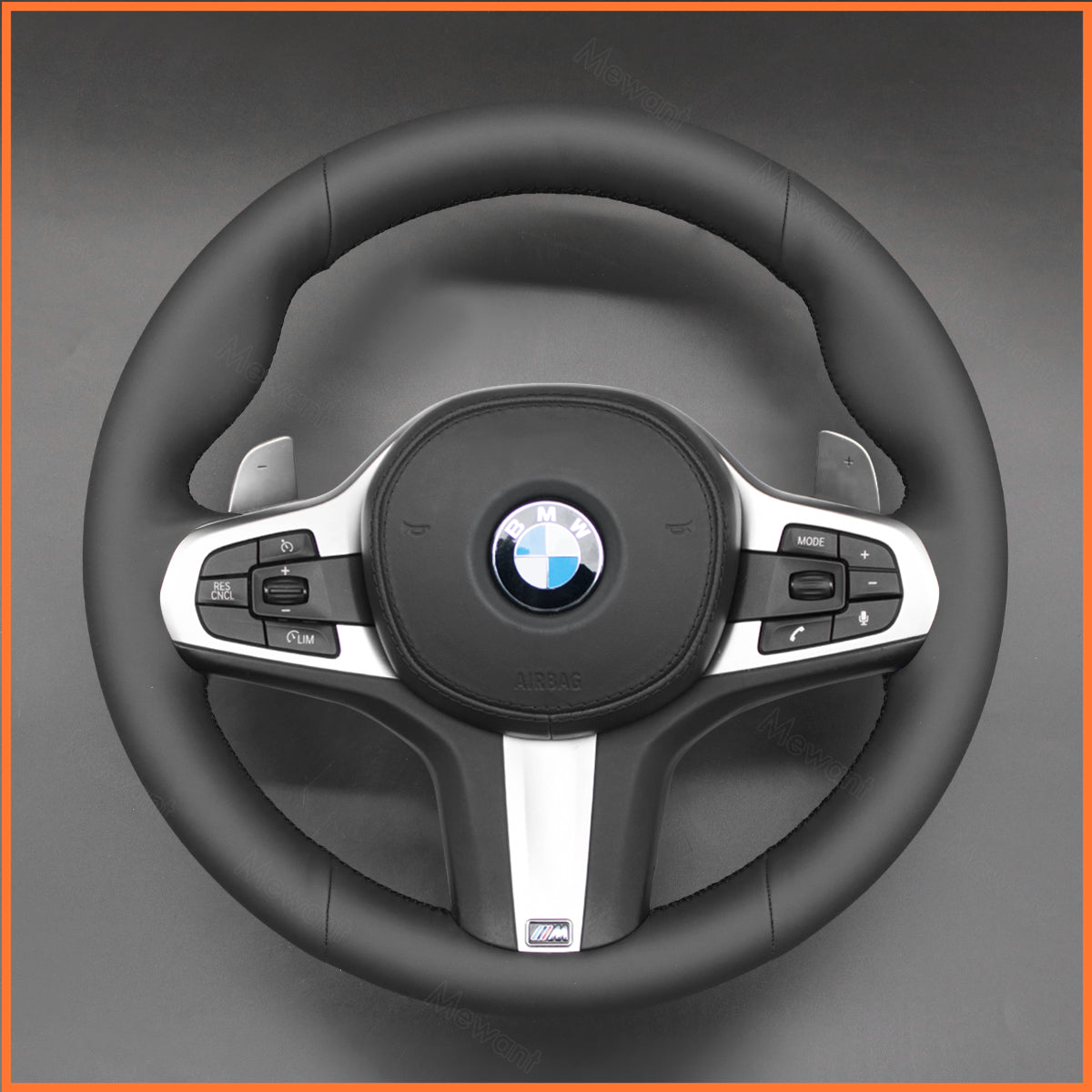 MEWANT steering wheel cover for BMW 5 Series G30 G31 2017-2019 / 6 Series GT G32 2018-2019 / 7 Series G11 G12 2016-2019 / 8 Series G14 G15 G16 2019 / M5 F90 2018