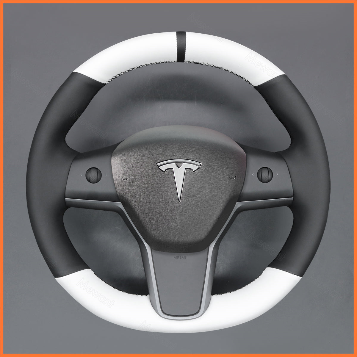 MEWANT Steering Wheel Cover for Tesla Model 3 2019-2023 / Model Y 2021-2023