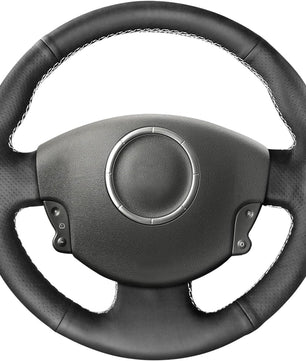 MEWANT Lenkradbezug für Renault Megane 2/ Scenic2 / Kangoo 2 Handstiche Lenkradhülle aus Kunstleder Nähen
