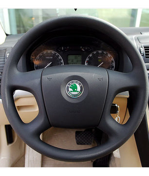 MEWANT Lenkradbezug für Skoda Fabia 2005-2009 / Skoda Octavia 2004-2009 / Roomster / Superb 2006-2008