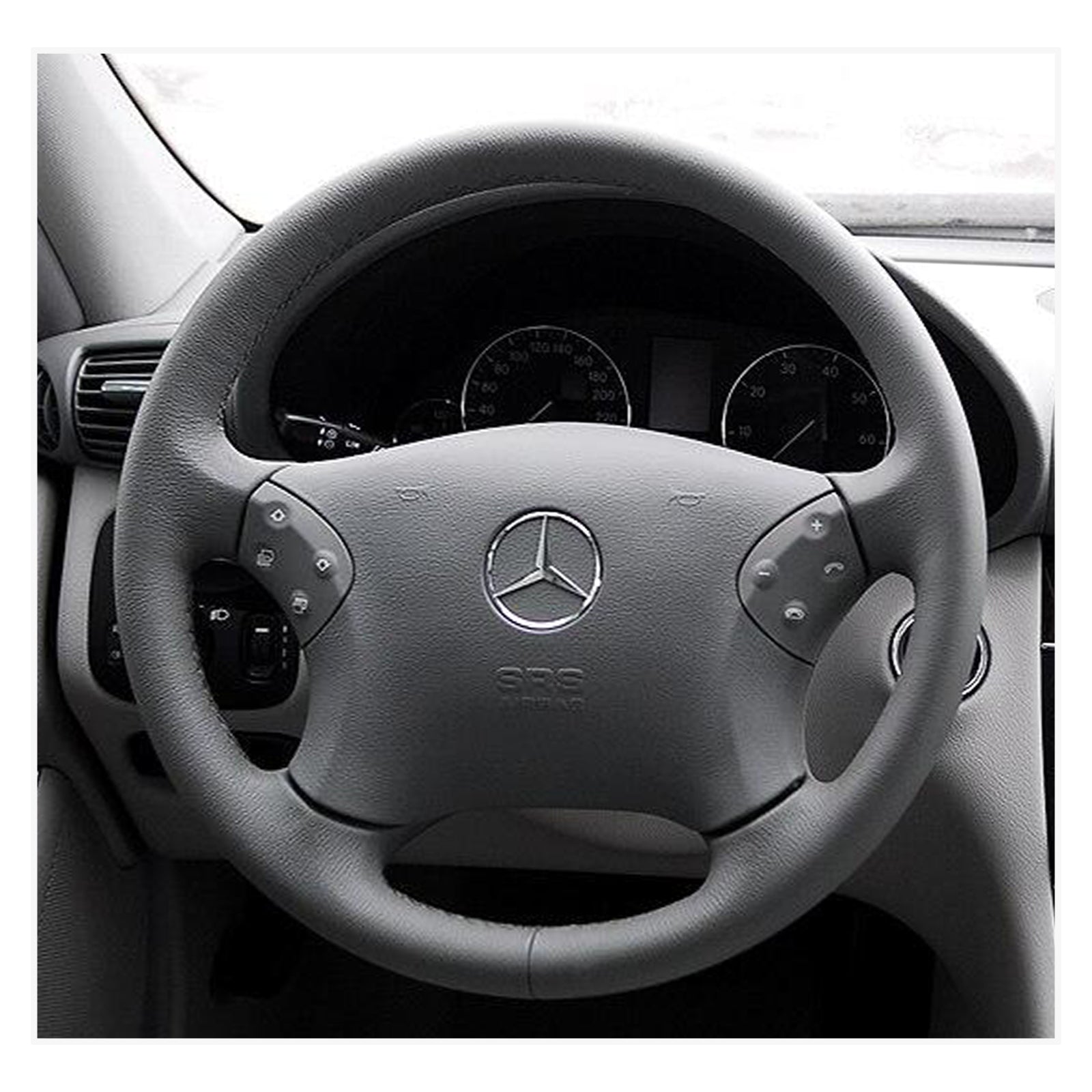 MEWANT Steering Wheel Cover for C-Class W203 2001-2007 / C32 AMG 2002-2003