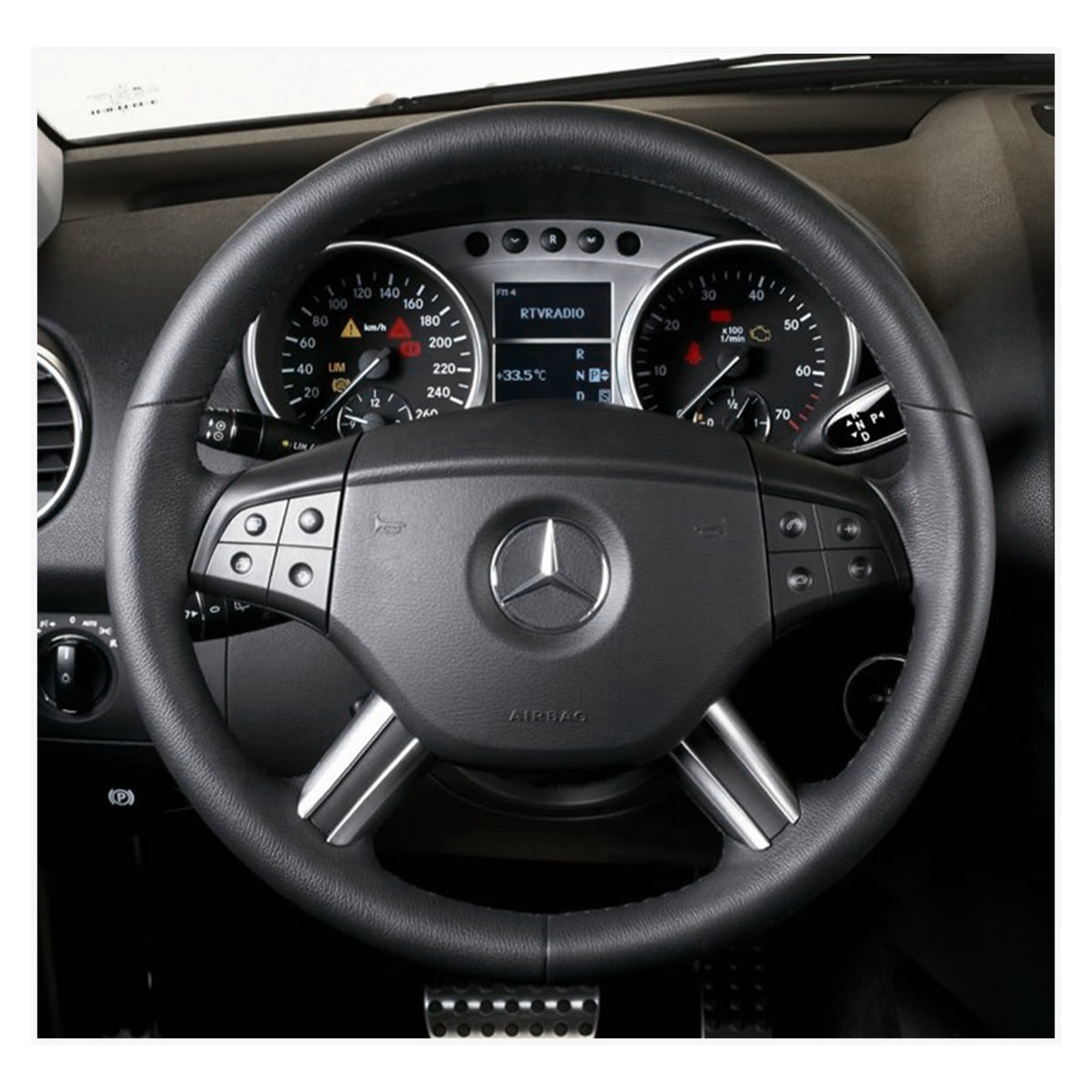 MEWANT Steering Wheel Cover for GL-Class X164 2007-2008 / M-Class 2006-2008