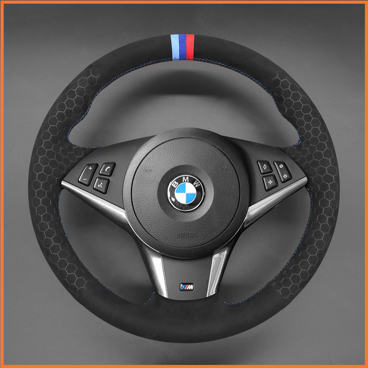 MEWANT steering wheel cover for BMW M5 E60 E61 E63 E64