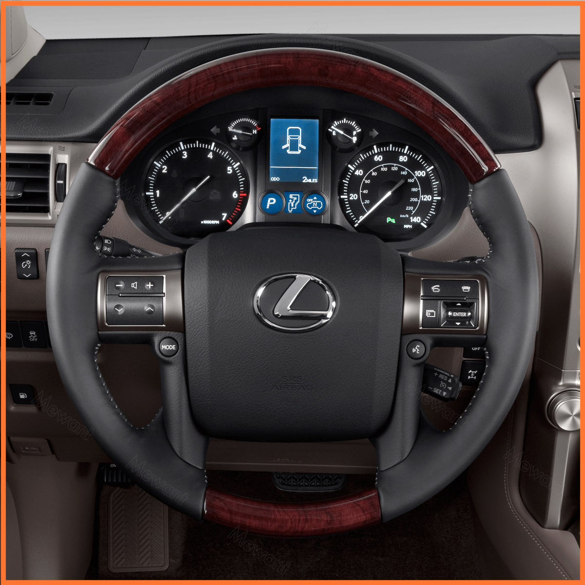 MEWANT Steering Wheel Cover for Lexus GX460 2010-2019