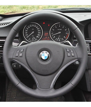 MEWANT steering wheel cover for BMW 1 Series E81 E82 E87 E88 2008-2012/3 Series E90 E91 E92 E93 2006-2011