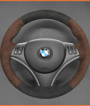 MEWANT steering wheel cover for BMW 1 Series E81 E82 E87 E88 2008-2012/3 Series E90 E91 E92 E93 2006-2011