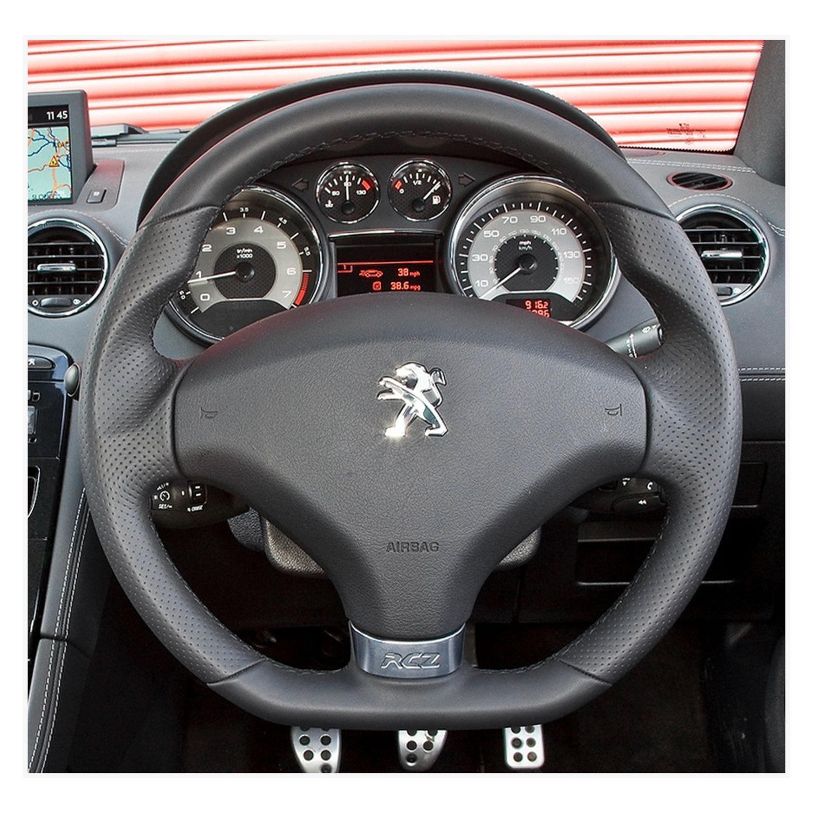 MEWANT steering wheel cover for Peugeot RCZ 2010-2015