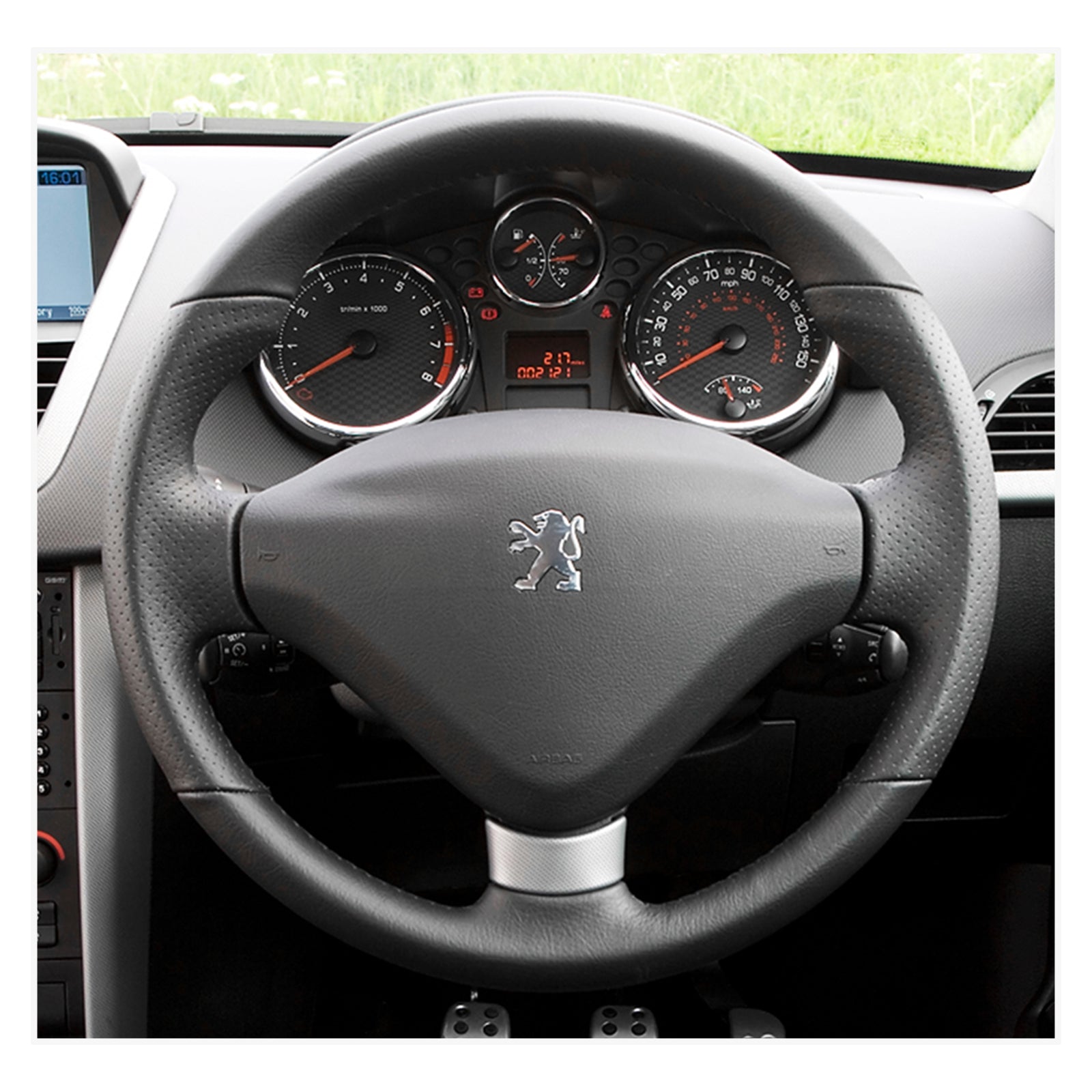 MEWANT Lenkradbezug für Peugeot 207 2010-2012 / 207 CC 2007-2015 / 207 SW 2011-2013