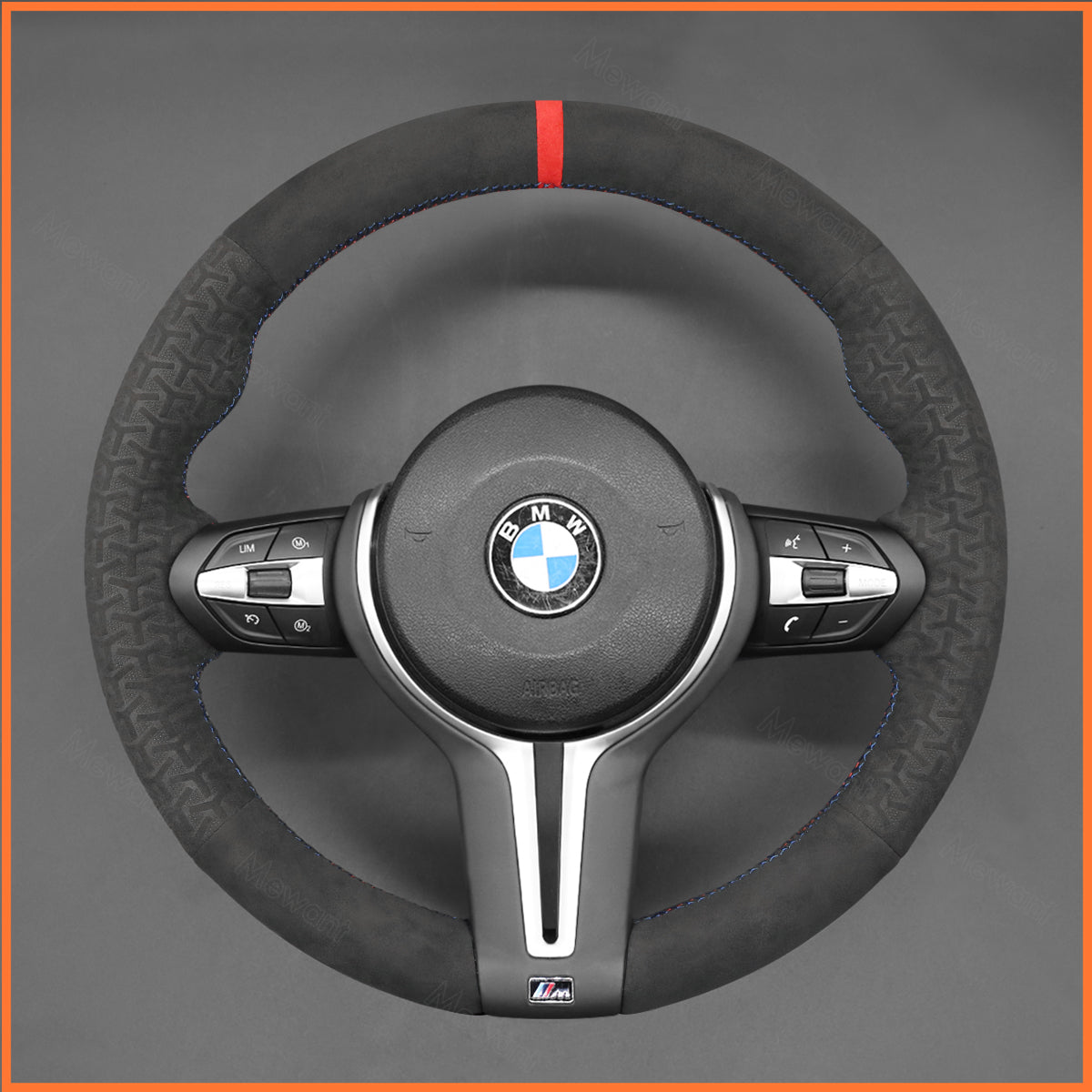 MEWANT steering wheel cover for BMW M2 M3 M4 M5 M6 X5 X6