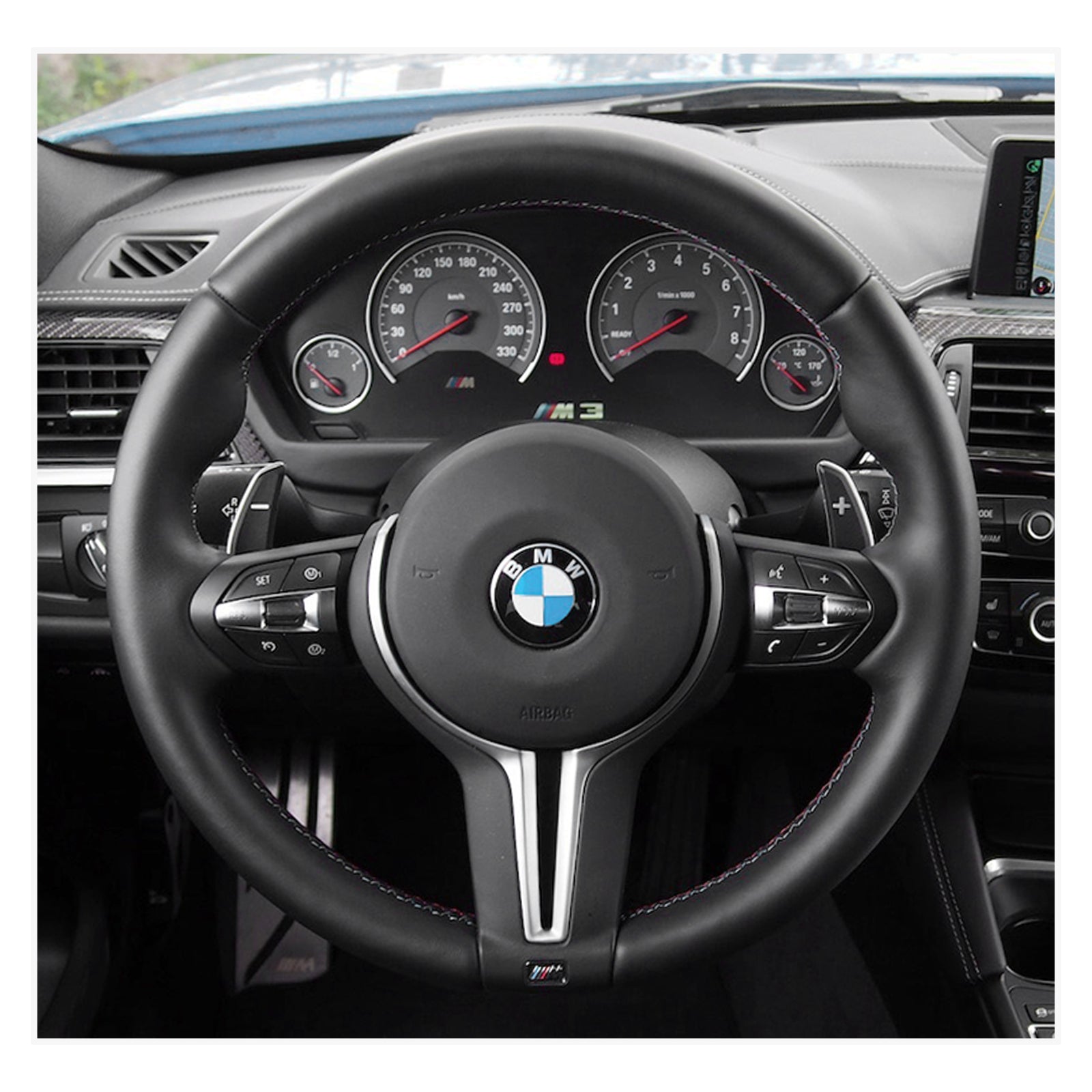 MEWANT steering wheel cover for BMW M2 M3 M4 M5 M6 X5 X6