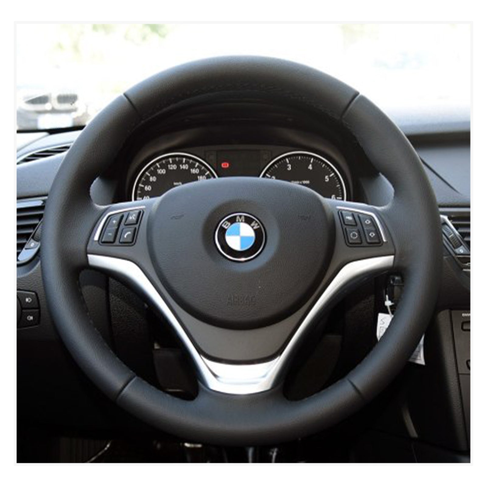 MEWANT steering wheel cover for BMW X1 E84 2012-2015 / 1 Series E81 E82 E87 E88 2013