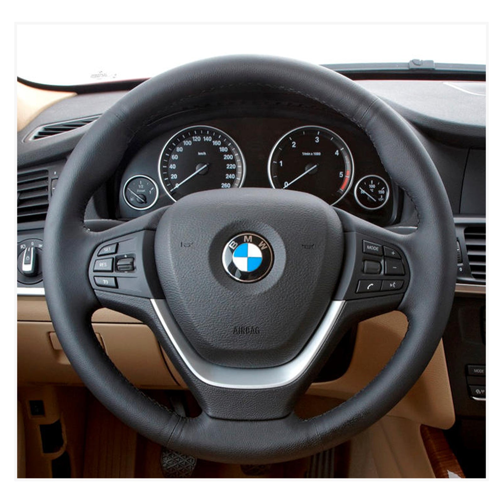 MEWANT steering wheel cover for BMW X3 F25 2010-2017 X4 F26 2014-2018