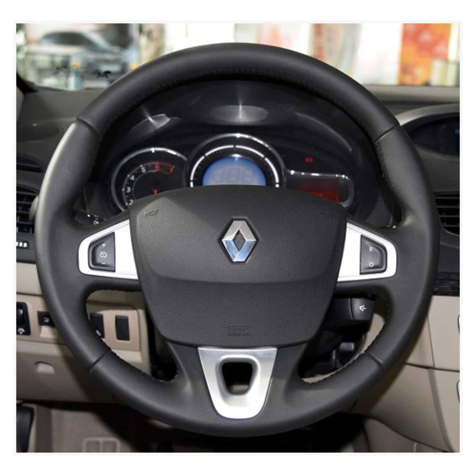 MEWANT Lenkradbezug für Renault Megane 3 2008-2016 / Scenic 3 (Grand Scenic) 2009-2016 / Kangoo 2 2014-2020 / Fluence (ZE) 2009-2015