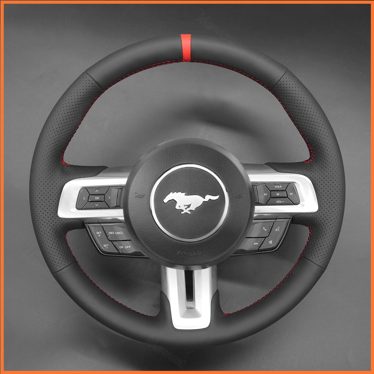 MEWANT Steering Wheel Cover for Ford Mustang 2015-2024