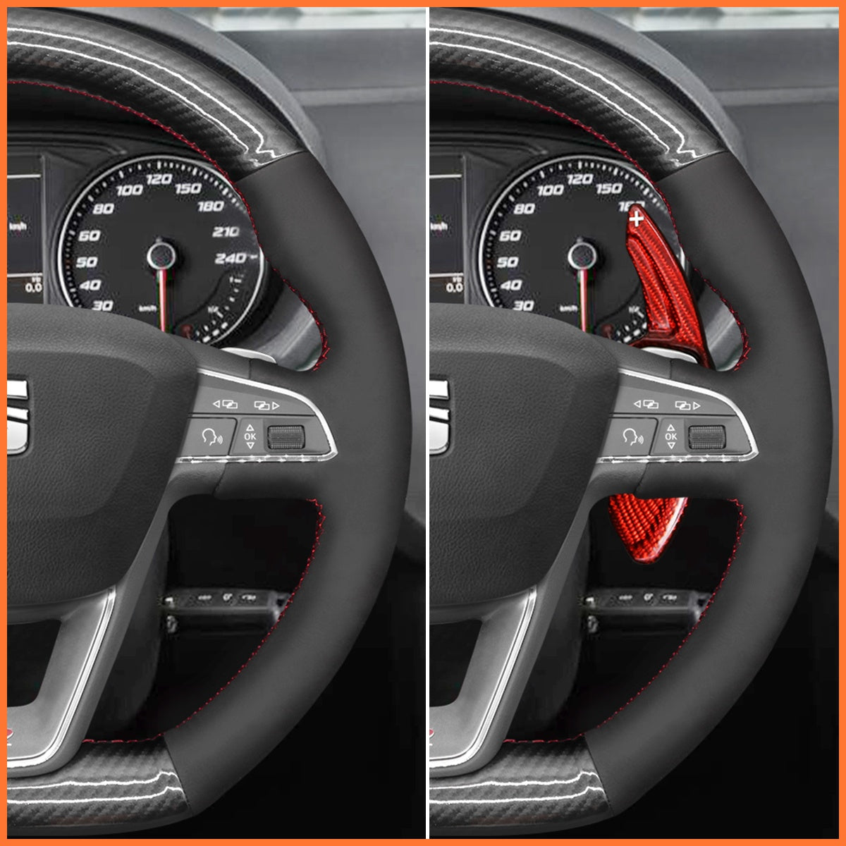 Paddle shifters for SEAT Leon Ibiza Alhambra Toledo FR Arona Ateca FR-Line 2014-2022