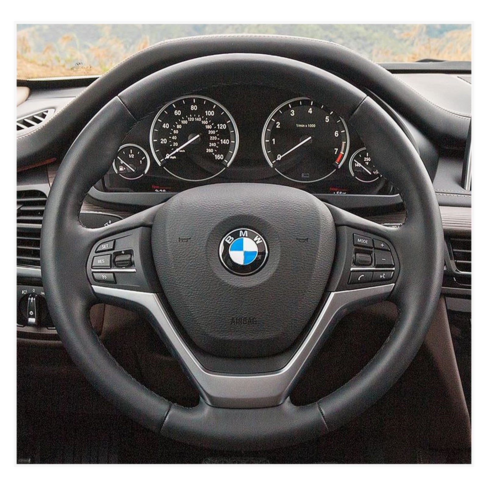 MEWANT steering wheel cover for BMW X5 F15 2013-2018 / X6 F16 2015-2019