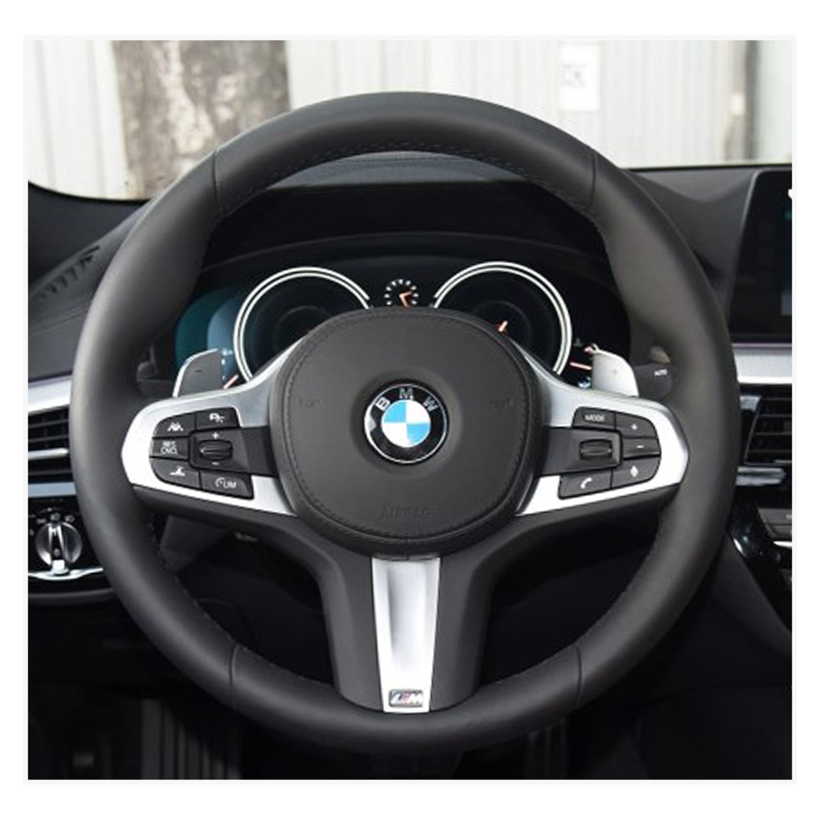 MEWANT steering wheel cover for BMW 5 Series G30 G31 2017-2019 / 6 Series GT G32 2018-2019 / 7 Series G11 G12 2016-2019 / 8 Series G14 G15 G16 2019 / M5 F90 2018
