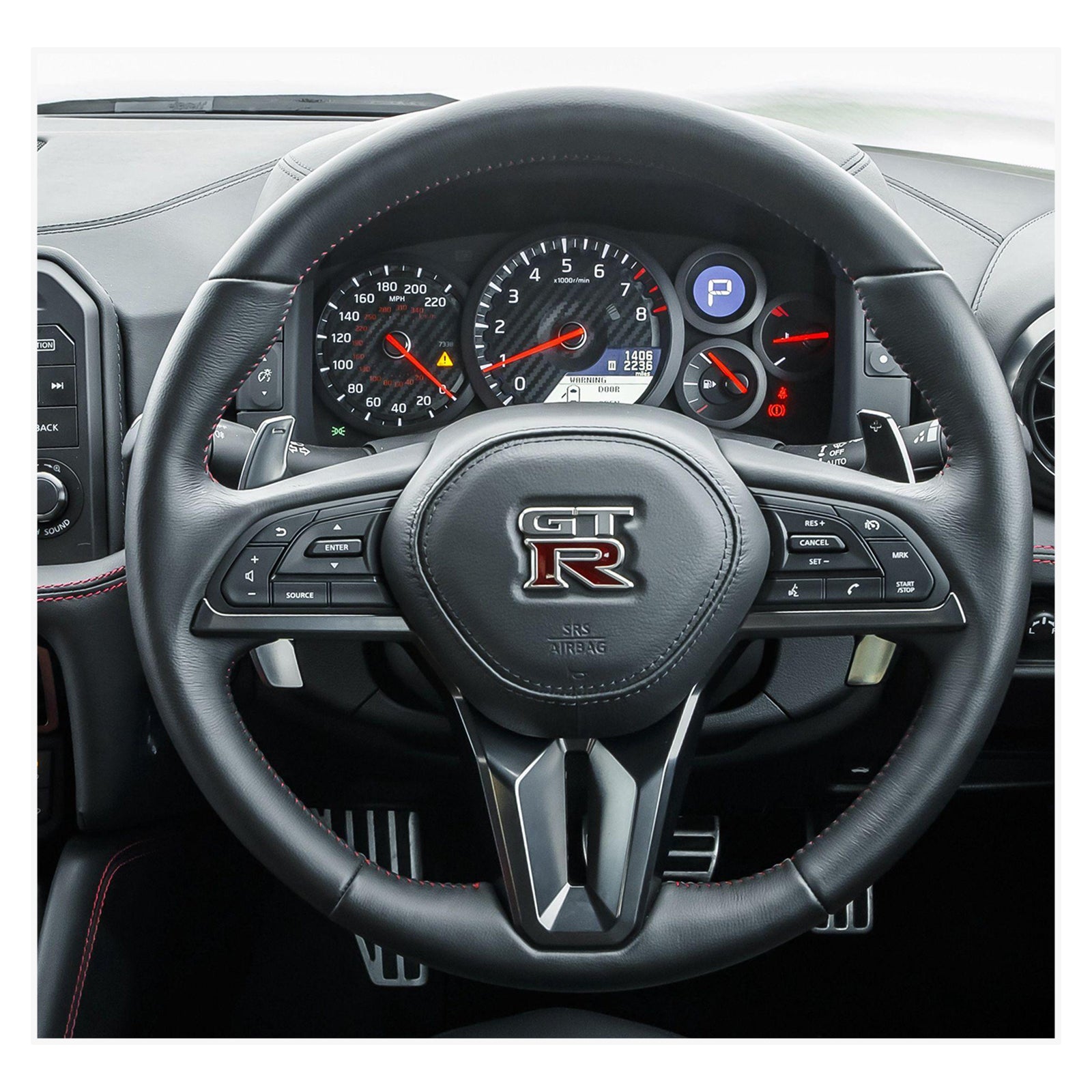 MEWANT Steering Wheel Cover for Nissan GT-R GTR 2016-2023